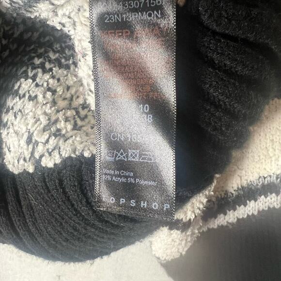 TOPSHOP AZTEC ROCK&ROL V NECK SWEATER SIZE 6 - Picture 4 of 11